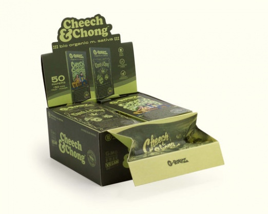 G-ROLLZ Cheech & Chong ORGANIC M. SATIVA King Size Papers, Tips, Tray & Poker