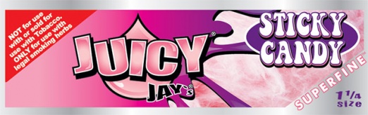 Juicy Jays SUPERFINE Sticky Candy 1 1/4 Size Flavoured Rolling Papers