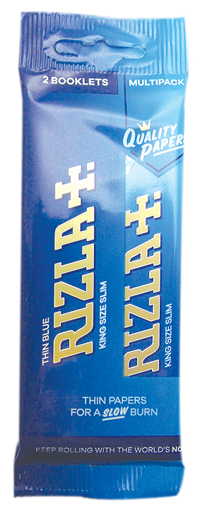 Rizla Blue King Size Slim Rolling Papers Hanger x 2 Pack
