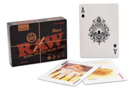 RAW BLACK Rolling Papers Playing Cards
