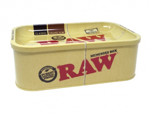 RAW MUNCHIES TIN WITH ROLLING TRAY