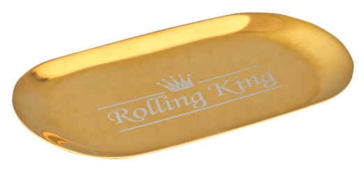 Rolling King GOLD Small Stainless Steel Rolling Tray