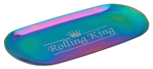 Rolling King MULTICOLOURED Large Stainless Steel Rolling Tray