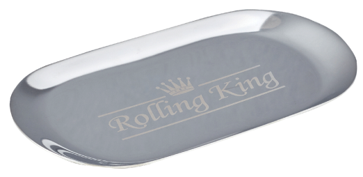 Rolling King SILVER Small Stainless Steel Rolling Tray