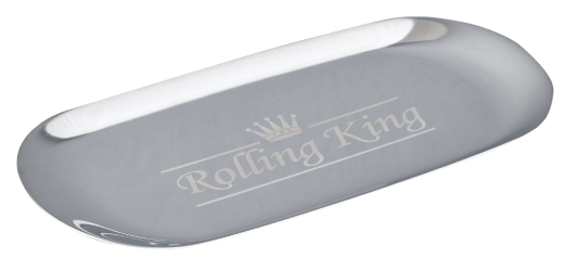 Rolling King SILVER Large Stainless Steel Rolling Tray