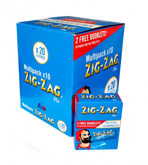 Zig-Zag Blue Regular Multipack Rolling Papers - 20 x 10 pack