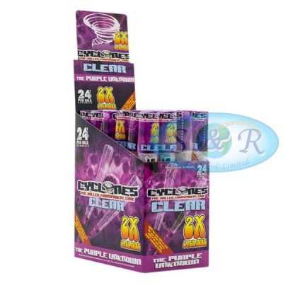 Cyclone Clear Purple Flavoured Pre Rolled Cones