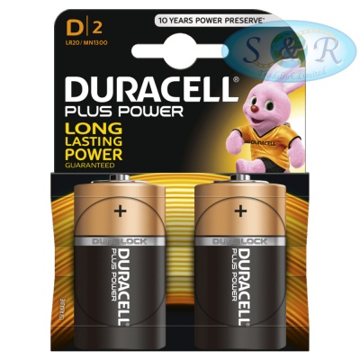 Duracell Plus Power Batteries Size D