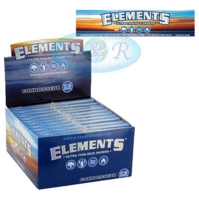Elements Connoisseur King Size Slim Rolling Papers & Tips