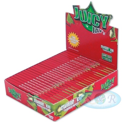 Juicy Jays Strawberry & Kiwi King Size Slim Flavoured Rolling Papers