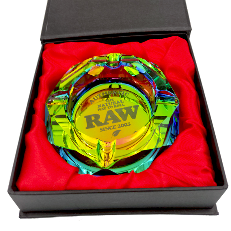 RAW Rainbow Glass Ashtray