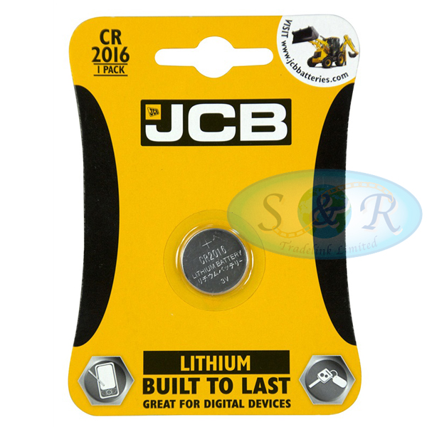 JCB CR2016 3v Lithium Coin Cell Battery S&R Tradelink Ltd