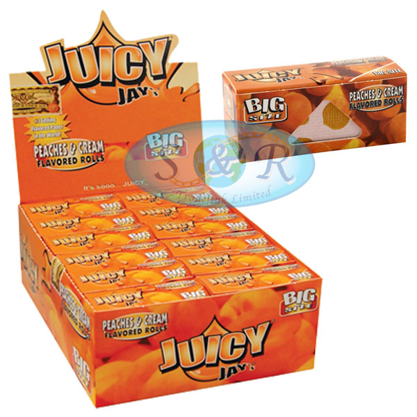 Peaches N Cream Juicy Jays Big Size Rolls Rolling Papers S&R