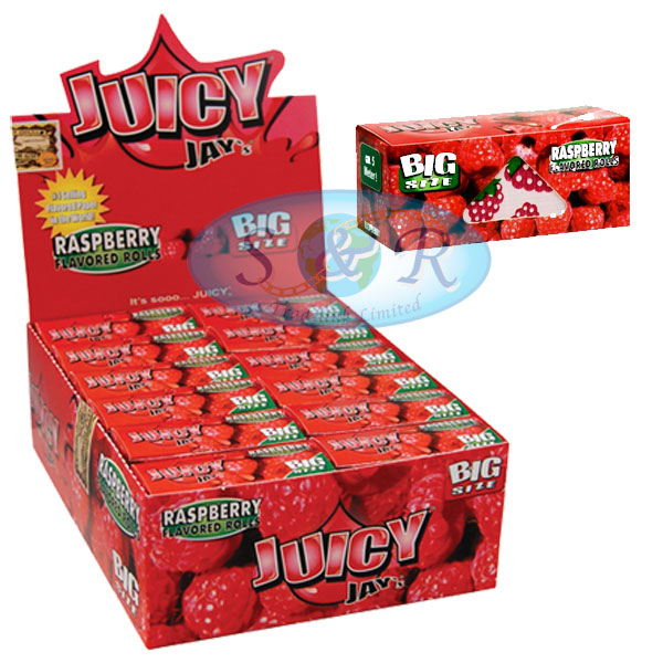 Raspberry Juicy Jays Big Size Rolls Rolling Papers S&R