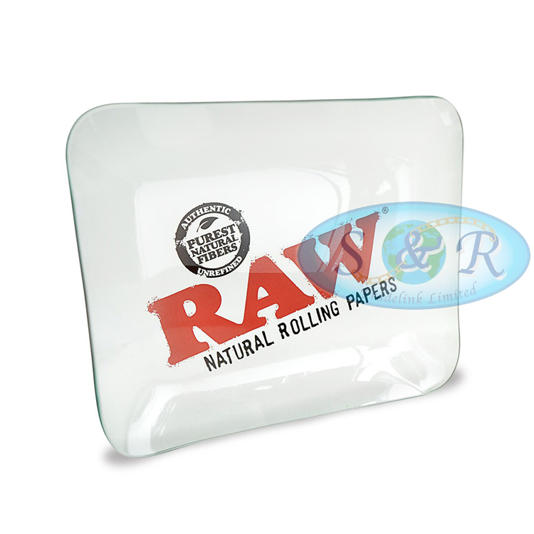 RAW Clear Glass Rolling Tray S&R Tradelink Ltd