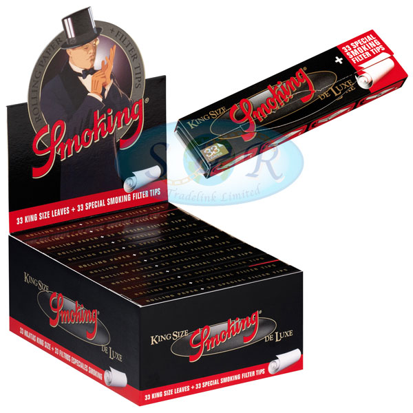KING SIZE SMOKING DE LUXE ROLLING PAPERS /& FILTER TIPS Same Day Despatch