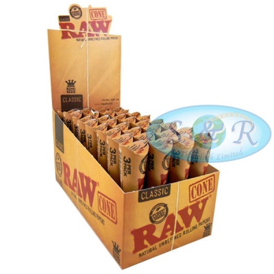 RAW Classic King Size 3 Pack Cones