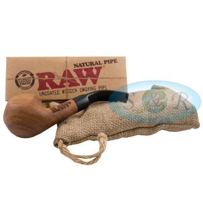 RAW Natural Traditional Wooden Smoking Pipe