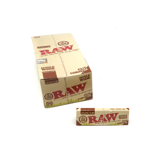 RAW Organic Single Wide Cut Corners Rolling Papers S&R Tradelink Ltd