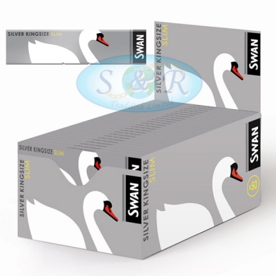 Swan Silver King Size Slim Rolling Papers