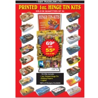 1oz Printed Hinge Gift Tin Kits 100s of Designs