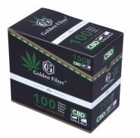 Golden Filter CBD Slim Filter Tips - 20 x 100 Tips Per Box