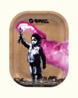 Banksy 'Torch' Small Metal Rolling Tray - 14cm x 18cm