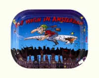 'Fly High' Small Metal Rolling Tray - 14cm x 18cm