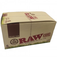 RAW ORGANIC  6PK CONES 32 DISPLAY PACK 1 1/4