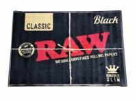 RAW Black Kingsize Slim Large Floor Mat -  80cm x 120cm