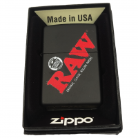 RAW ZIPPO BLK WITH LOGO