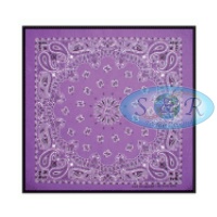 Purple Paisley Design Bandanas