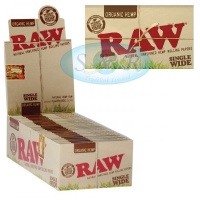 RAW Organic Hemp Single Wide Double Packs Standard Size Rolling Papers