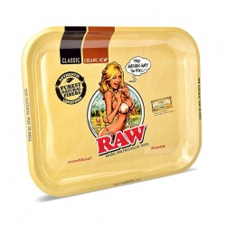 RAW Bikini Girl Medium Metal Rolling Tray