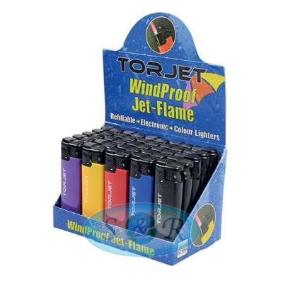 Refillable TORJET WINDPROOF JET FLAME ELECTRONIC LIGHTER 5 x 
