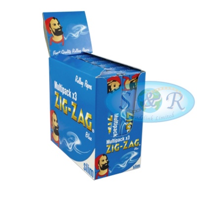 Zig-Zag Blue King Size Slim Multipack Rolling Papers
