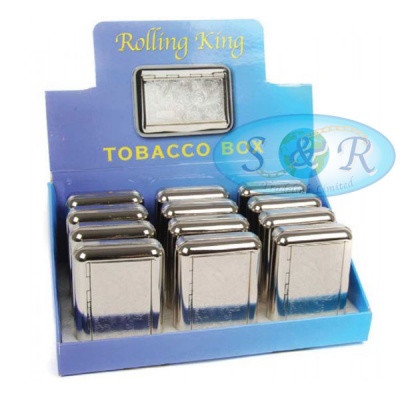 Rolling King Tobacco Box Scroll Design