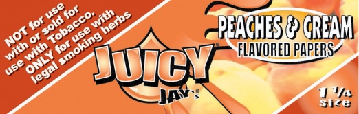 Juicy Jays Peaches & Cream 1 1/4 Size Flavoured Rolling Papers