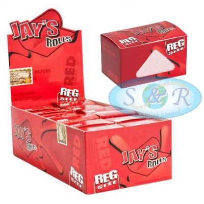 Jays Red Regular 5m Unflavoured Rolls Box of 24