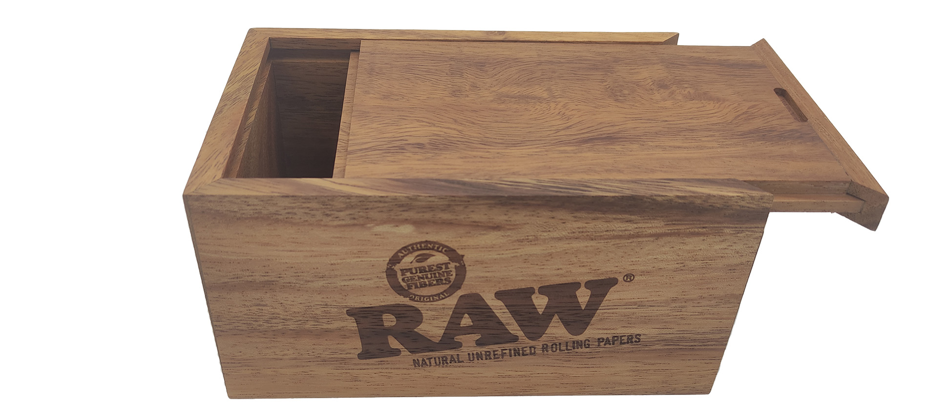 RAW ACACIA WOOD BOX WITH SLIDE TOP S&R Tradelink Ltd