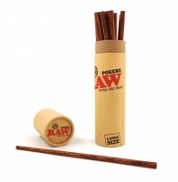RAW Natural Wood Pokers - Large Size (224 mm) - 20 per pack