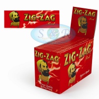 Zig-Zag Red Regular Single Wide Rolling Papers 100